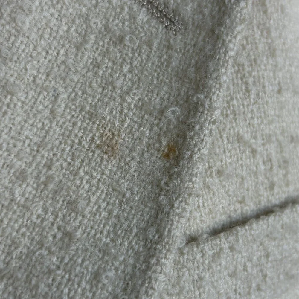 Adolfo Men's Vintage 80s Wool Blend Cream Nubby Sports Coat Blazer Size 40R